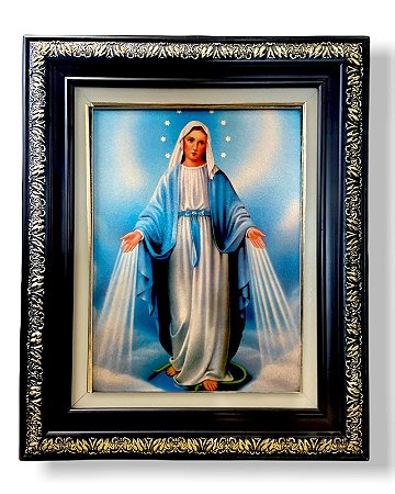 Quadro Nossa Senhora Das Graças Decorativo Resinado 57x47