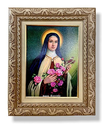 Quadro Santa Terezinha Decorativo Imagem Resinada 57x47