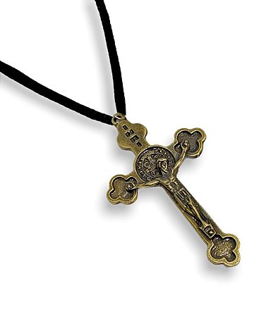 12 Cordoes São Bento Cruz Ouro Velho Metal Zamak