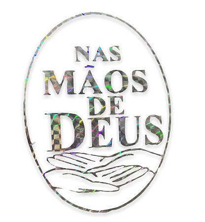 Adesivo Nas Mãos De Deus Para Carro Dupla Face 13x9cm