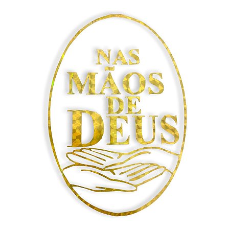Adesivo Nas Mãos De Deus Para Carro Dupla Face 13x9cm