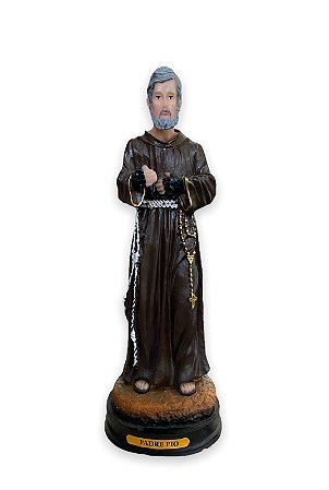 Imagem Padre Pio Resina Nobre 20cm