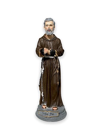 Imagem Padre Pio Resina Nobre 15cm