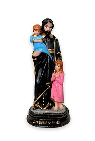 Imagem São Vicente De Paula Resina Nobre 15cm