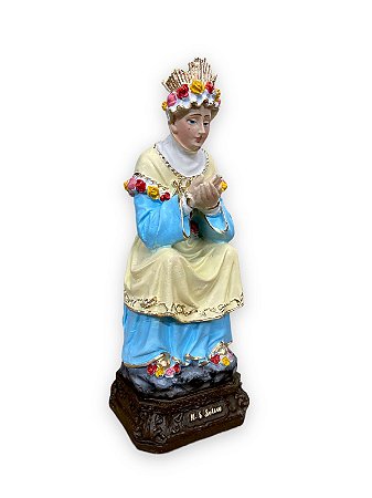Imagem Nossa Senhora Da Salete Sentada Resina Nobre 17cm