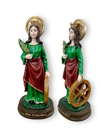 Imagem Santa Catarina Resina Nobre 15cm