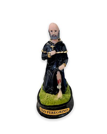 Imagem Sâo Peregrino Resina Nobre 12cm