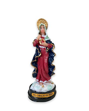 Imagem Sagrado Coração De Maria Resina Nobre 12cm