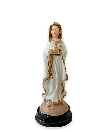 Imagem Nossa Senhora Da Rosa Mistica Resina Nobre 12cm