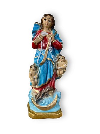 Imagem Nossa Senhora Desatadora Dos Nós Gesso Premium 20cm