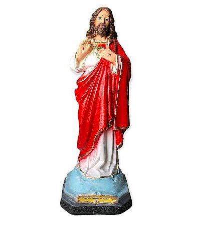 Imagem Sagrado Coração De Jesus Gesso Premium 20cm