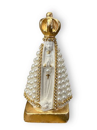 Imagem Nossa Senhora Aparecida Perola 11cm Gesso