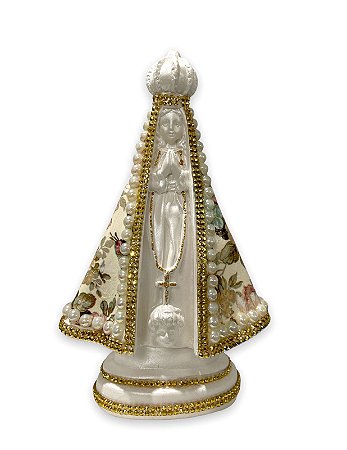 Imagem Nossa Senhora Aparecida Personalizada Decopagem 23cm