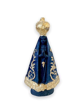 Imagem Nossa Senhora Aparecida Gesso Premium Azul 11cm