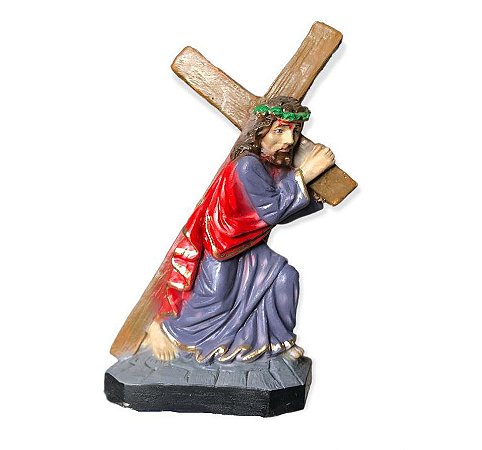 Imagem Senhor Dos Passos Gesso Premium 16cm