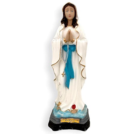 Imagem Nossa Senhora De Lourdes Gesso Premium 30cm