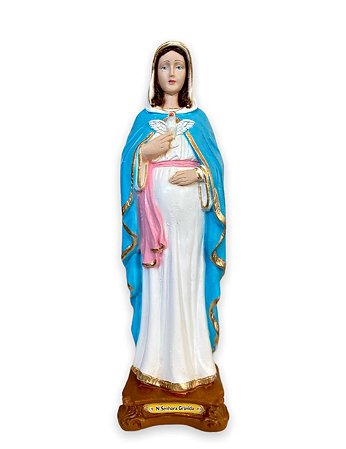 Imagem Nossa Senhora Gravida Gesso Premium 30cm