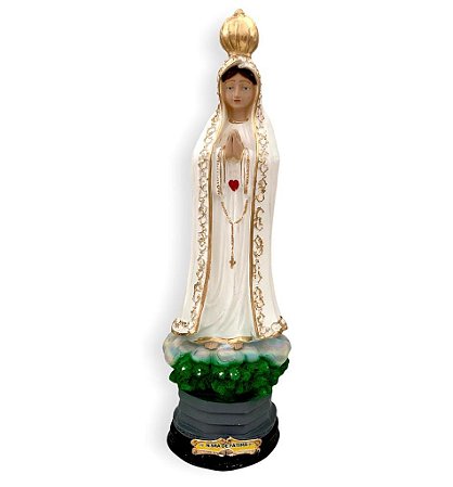 Imagem Nossa Senhora De Fatima Gesso Premium 30cm