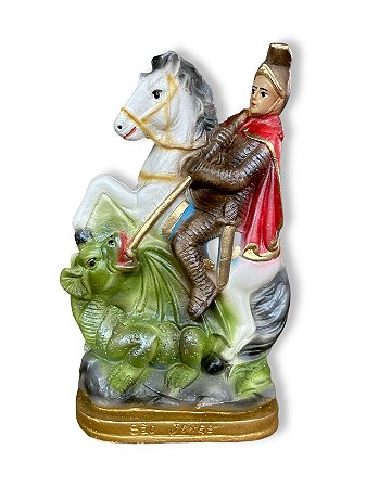 Imagem São Jorge Guerreiro Gesso Premium 20cm