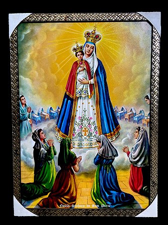 Quadro Nossa Senhora Do Bom Parto Decorativo Grande 70x50cm