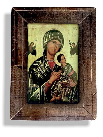 Quadro NS Do Perpetuo Socorro Decorativo com Vidro 20x15