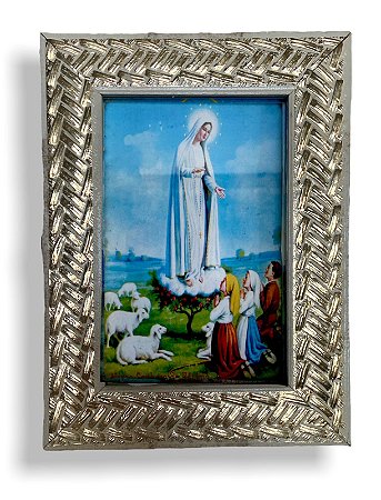 Quadro Nossa Senhora de Fatima Decorativo c/ Vidro 20x15