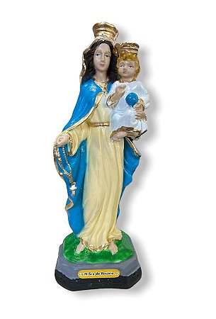 Imagem Nossa Senhora Do Rosario Mistica Gesso Premium 20cm