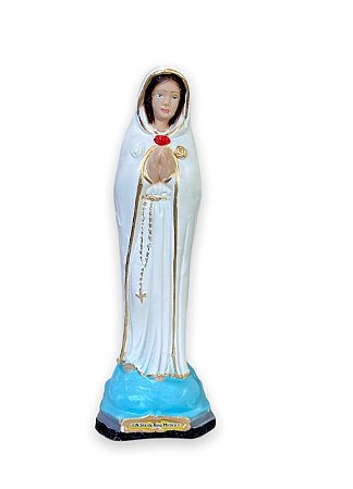 Imagem Nossa Senhora Da Rosa Mistica Gesso Premium 20cm