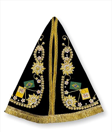 Manto Para Imagem De Nossa Senhora Aparecida 35cm Com touca