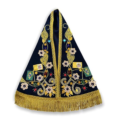 Manto Oficial P Imagem De Nossa Senhora Aparecida Luxo 25cm