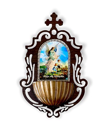 Pia Para Água Benta Anjo Da Guarda De Parede 16cm