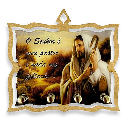 Porta Chave O Senhor É Meu Pastor Resinado