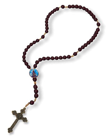 12 Terços De Mão Nossa Senhora Aparecida Madeira 30cm