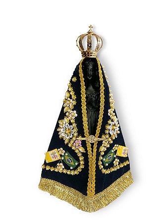 Imagem N Senhora Aparecida Facsimile Resina 40cm Luxo