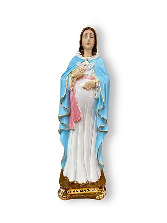 Imagem Nossa Senhora Gravida Gesso Premium 20cm