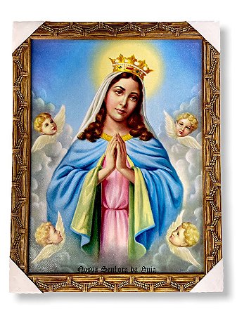 Quadro Nossa Senhora Da Guia Decorativo 30x40cm com Moldura