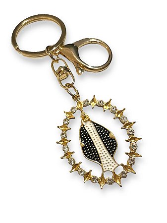 Chaveiro Nossa Senhora das Graças Strass Manto Azul