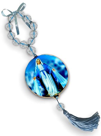 Enfeite De Porta Nossa Senhora Das Graças Com Oração 27cm