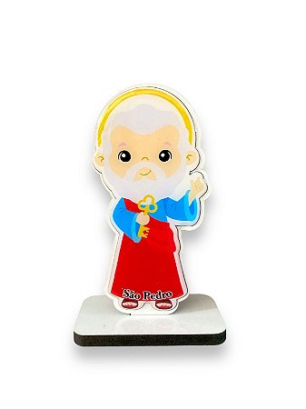 Imagem Sao Pedro Santinho Enfeite MDF Resinado 13cm