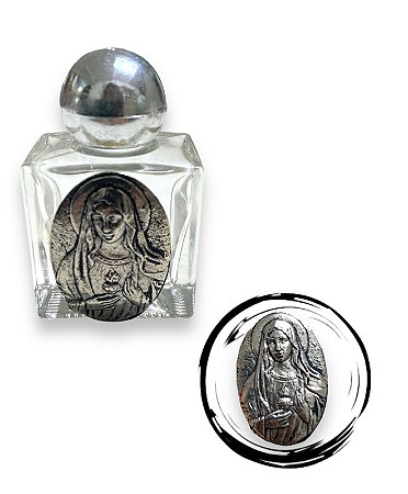 Vidrinho Sagrado Coração De Maria Porta Agua benta 10ml