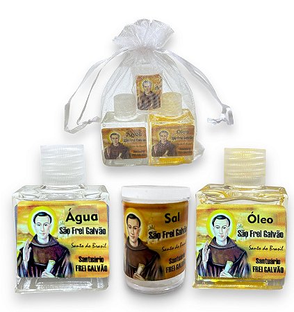 Imagem Frei Galvao Kit Proteção Oleo Sal E Agua Benta