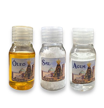 Oleo Sal e Agua Benta Nossa Senhora Aparecida Kit Proteção