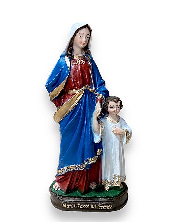 Imagem Maria Passa Na Frente 20cm Resina Nobre
