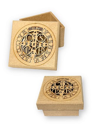 Caixa São Bento Madeira Mdf Porta Terço lembrancinha