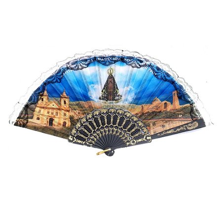Leque Nossa Senhora Aparecida Azul