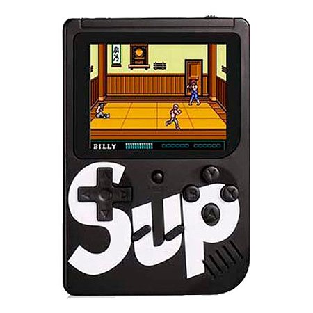 CONSOLE MINI GAME RETRO PORTATIL SUP BOY GAME BOX 400 IN 1 PRETO