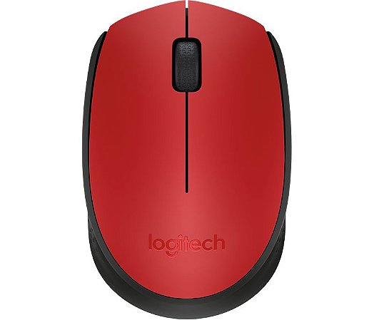 Mouse Logitech M170 Sem Fio Receptor Nano Vermelho