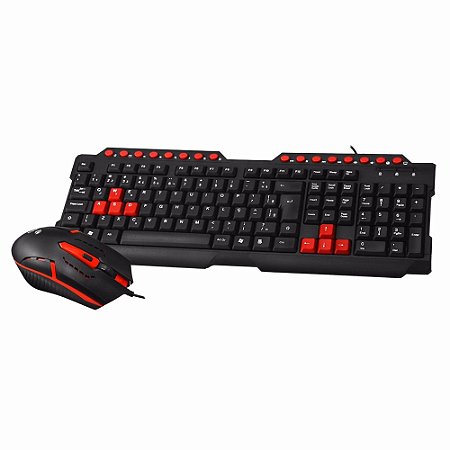 Kit Teclado e Mouse C3Tech GK-20BK USB Gaming ABNT2 1200DPI