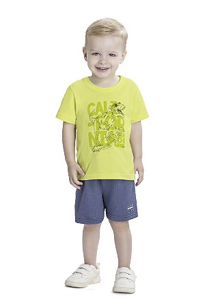 CONJUNTO CAMISETA E BERMUDA DINO