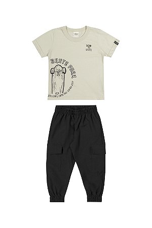 CONJUNTO CAMISETA E CALÇA NYLON